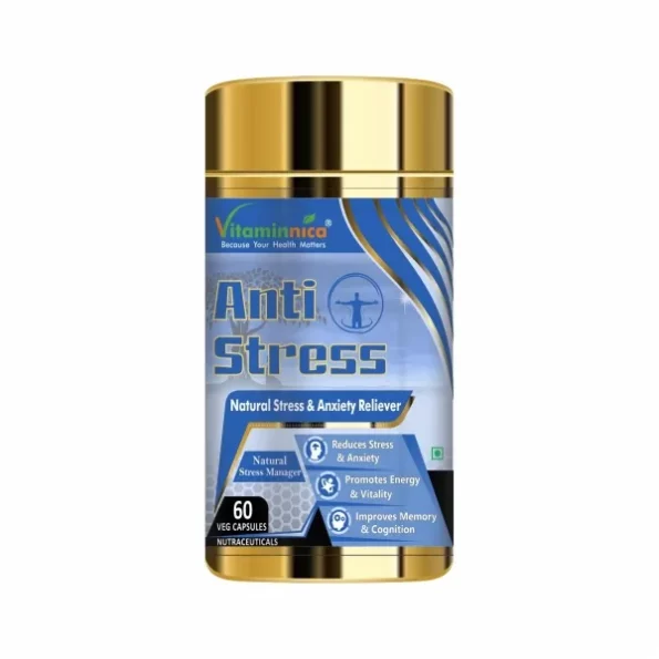 Vitaminnica Anti Stress Capsules, Stress Relief 60 Capsules available on Herbkart