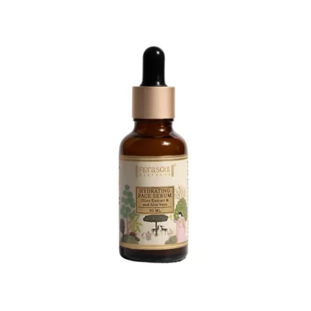 FloraSoul Ayurveda Hydrating Face Serum With Olive Oil Extract & Aloe Vera - 30ML | Helps in Reducing Acne Marks, Dark Spots, Pigmentation & Dryness | Suitable For All Skin Types