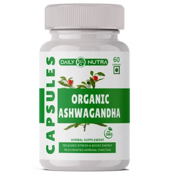 DAILY NUTRA 100% Organic Ashwagandha 500mg Capsules - 60 Capsules, Herbkart8t781JUsbYc8HL.webp, Herbkart8t781JUsbYc8HL