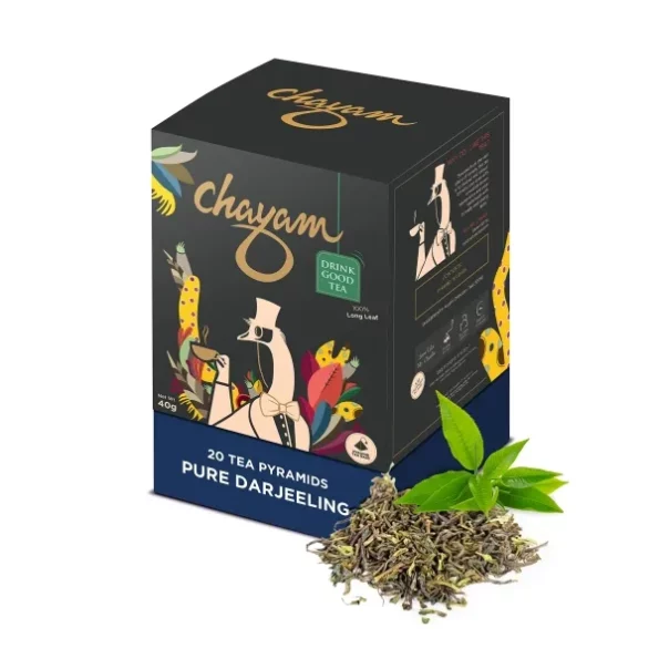 CHAYAM Pure Darjeeling Black Tea Bags, 20 Tea Bags available on Herbkart