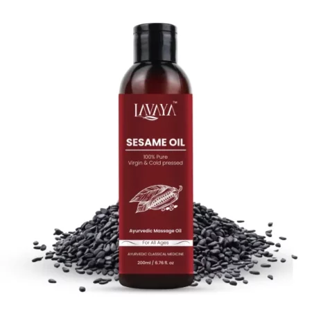 Lavaya® Sesame Oil for Skin & Hair - 100% Pure Cold Pressed, Natural & Chemical-Free for Moisturizing Skin, Hair Nourishment & Massage | Best Oil for Healthy Hair & Skin (200ml)