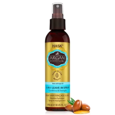 HASK Repairing Argan Oil 5-IN-1 Leave-IN-Conditioner Spray - 175ml | Hair Styling Thermal Protection Spray | Repairs & Restores Damage Hair
