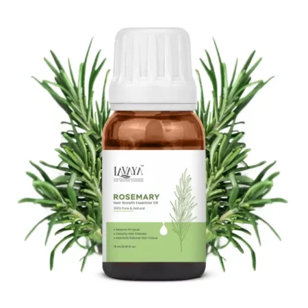 Lavaya® Rosemary Essential Oil for Hair & Skin Care - Natural & Pure for Hair Growth, Nourishment & Hair Fall Control | Ecocert Certified Organic |Essential Oil for Healthy Hair & Skin (15ml)