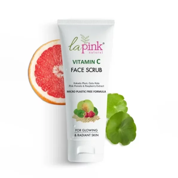 La Pink Vitamin C Face Scrub with White Haldi & Gotu Kola 100ml, Herbkart8t771fmxtqEX1L.webp,