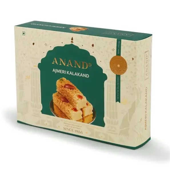 Anand Sweets Ajmeri Kalakand - Slow Cooked Pure Ghee Milk Cakes Box (250 gm), Herbkart8t781dz-ICc-mL.webp, Herbkart8t781dz ICc mL