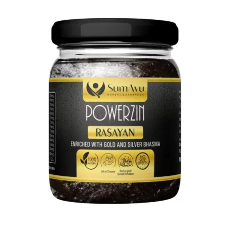 Powerzin Rasayan with Gold and Silver Bhasma for Energy, Stamina, Strength and Power I For Mens & Womens I 400gms