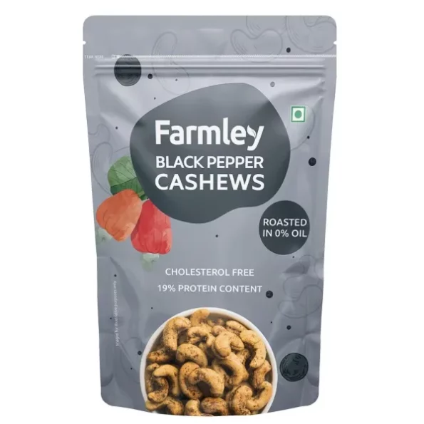 Farmley Premium Black Pepper Roasted Dry Nut Cashew Snacks 160g, Herbkart8t771L97CBf5IL.webp, Herbkart8t771L97CBf5IL