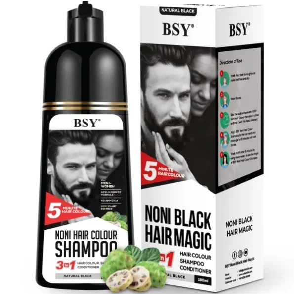 BSY Noni Natural Black Hair color shampoo - 180ml, Herbkart8t761OPzvW2SNL.webp, Herbkart8t761OPzvW2SNL