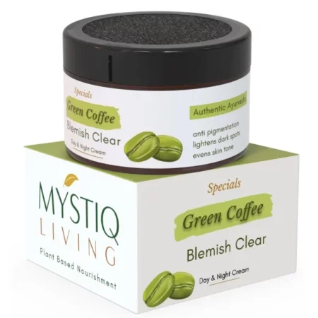 Mystiq Living Green Coffee Blemish Clear Cream for Dark Spots on Face | Pigmentation Removal Cream | For Anti Pigmentation With Vitamin C & Niacinamide