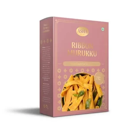 Asha Sweets Ribbon Murukku- 150gm| Authentic & Crispy Savoury | Ready to Eat Snacks | No Added Preservatives | Ideal for Festival like Diwali, Holi and Parties