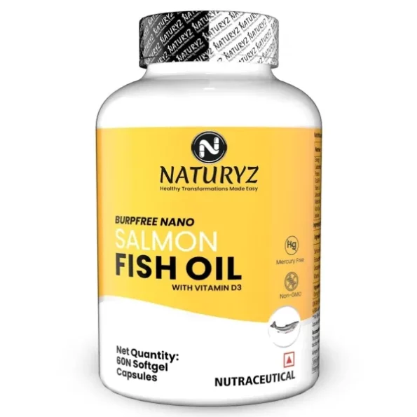 Naturyz Burpfree Salmon Fish Oil Capsules 2000Mg With Vitamin D3 60 Softgels, Herbkart8t761gqkhUY-9L.webp, Herbkart8t761gqkhUY 9L