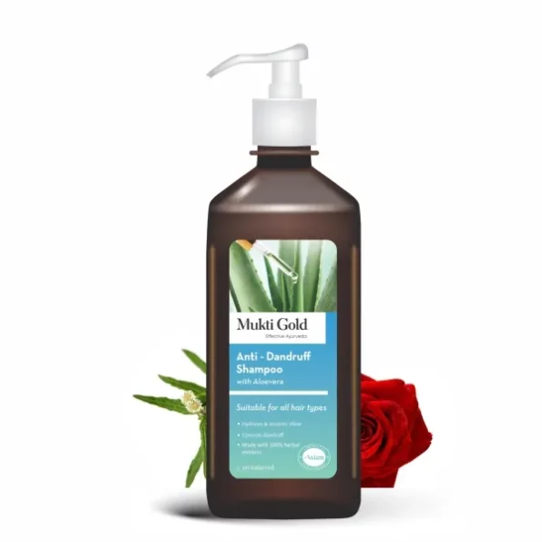 Axiom Mukti Gold Anti-Dandruff Shampoo 400Ml With Aloe Vera | Hydrates & Restores Shine | Controls Dandruff | Made With 100% Herbal Extracts | Ph Balanced, Herbkart8t761OpEQPkkAL.webp, Herbkart8t761OpEQPkkAL