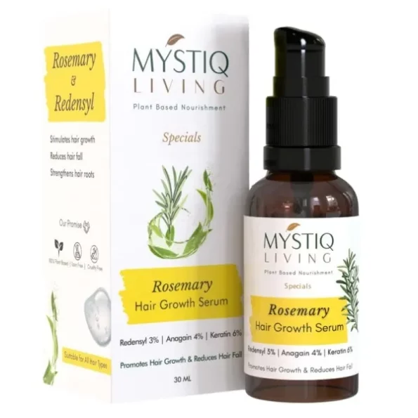 Mystiq Living Rosemary Hair Growth Serum with 3% Redensyl, 4% Anagain, 6% Keratin - 30 ML, Herbkart8t751lz6FL2LVL.webp, Herbkart8t751lz6FL2LVL