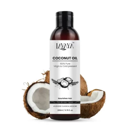 Lavaya® Coconut Oil for Hair & Skin - 100% Pure Cold Pressed & Natural Virgin for Hair Growth, Scalp Treatment & Moisturizing Skin| Best for Dry Skin & Hair Nourishment (200ml)