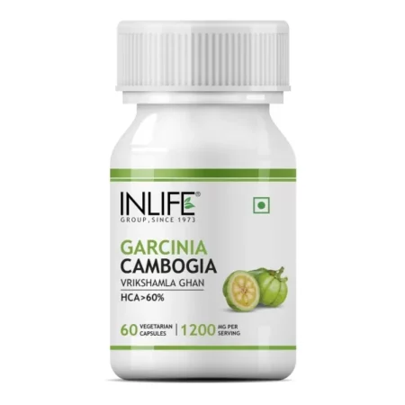 INLIFE Garcinia Cambogia Capsules | Fruit Extract with 60% HCA | Ayurveidc Herbal Supplement for Men Women - 1200mg - 60 Vegetarian Capsules