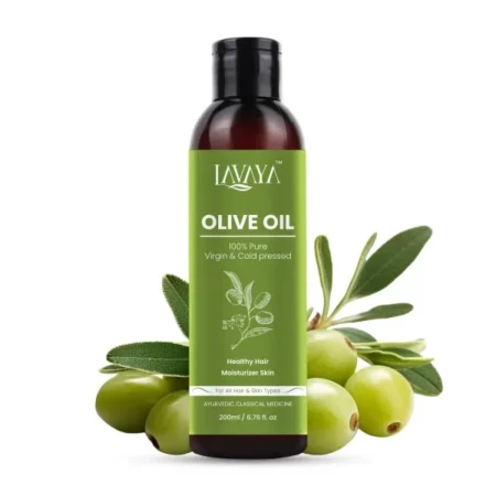 Lavaya® Olive Oil - 100% Pure & Cold Pressed | For Hair Growth, Skin Moisturizing, Anti-Aging, Fine Lines & Wrinkles | Vitamin E Rich Oil for Face & Body - 200ml