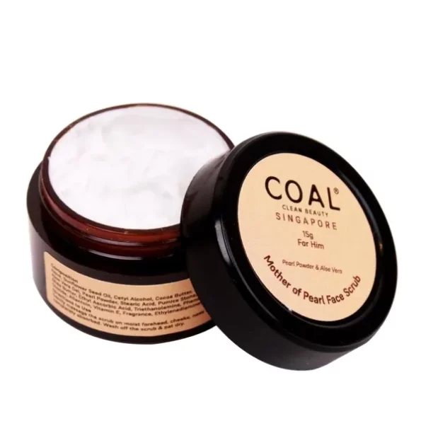 COAL Clean Beauty Mother of Pearl Face Scrub with Pearl Powder & Aloe Vera 15g, Herbkart8t751lqooxVOTL.webp,