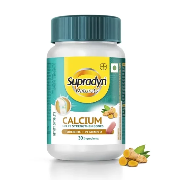 Supradyn Naturals Calcium for Men and Women (30 tablets)|Multivitamin with Vitamin D, Magnesium, Zinc, Vitamin B 12 & Turmeric|For Bone health and Joint support|Veg, Herbkart8t771d1DlQuqOL.webp, Herbkart8t771d1DlQuqOL
