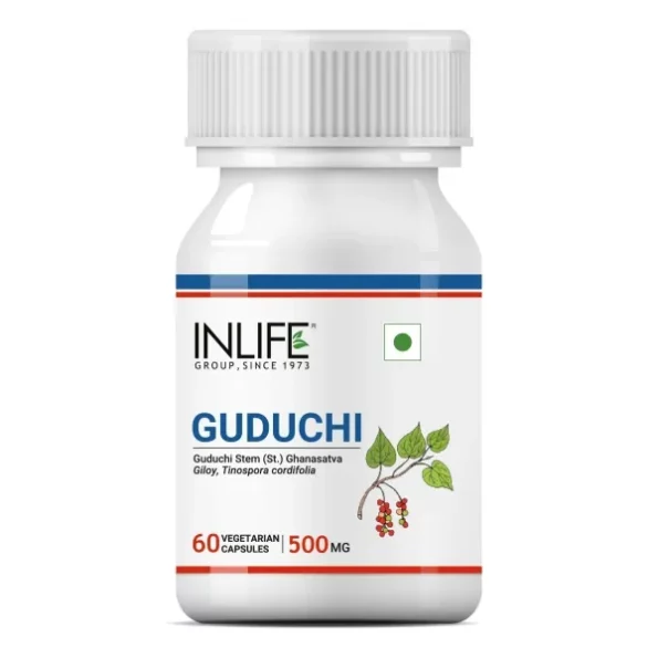 INLIFE Guduchi Capsules 500mg , 60 Vegetarian Capsules available on Herbkart