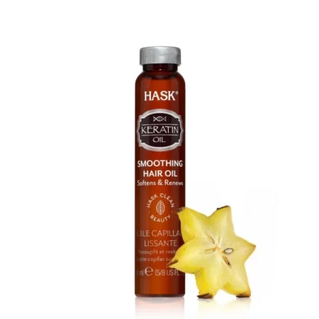 HASK Keratin Protein Smoothing Hair Oil Vial - 18 ml | Smooths and reduces frizz | Free of Alcohol & Paraben