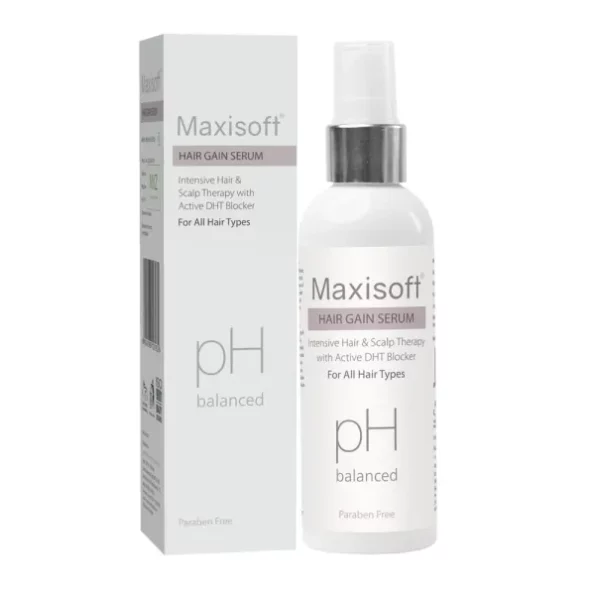 Maxisoft Hair Gain Serum | Intensive Hair & Scalp Therapy for All Hair Types | Non Sticky, Fast Absorb, Nourishing Formula | pH 5.5 | Paraben Free | Pack of 1 (100ml), Herbkart8t7418fAwzV-L.webp, Herbkart8t7418fAwzV L
