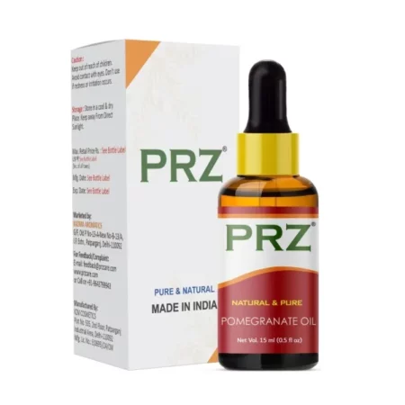 PRZ Pomegranate Seed Cold Pressed Carrier Oil - Pure Natural & Therapeutic Grade Oil for Aromatherapy Body Massage, Skin Care & Hair Care, 15 ml