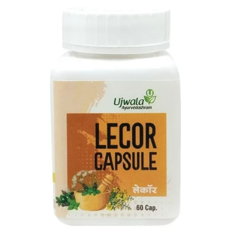 Ujwala Ayurvedashram Lecor Capsule (60 Cap) I Ayurvedic Medicine For Vitiligo I Leukoderma Treatment I Need To Use With Combination Of Livcon Capsule And Lecor Oil