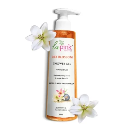 La Pink Lily Blossom Moisturizing Shower Gel 250ml, Gives Deep Hydration Smoothing & Calming Skin, Helps Even Out Skin Tone | 100% Microplastic Free & Paraben Free Body Wash Suitable for all Skin Type