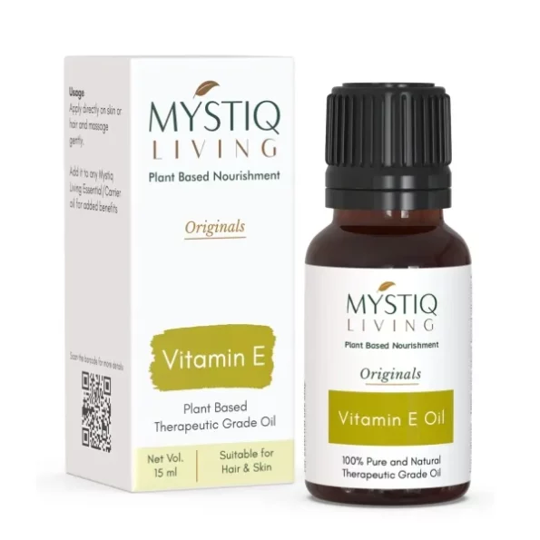 Mystiq Living Vitamin E Oil for Face, Skin, Hair, Pore tightening - 15 ML, Herbkart8t761xNnHW3nlL.webp,