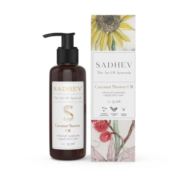 Sadhev Coconut Shower Oil - 75ml, Herbkart8t7711WITRxAbL.webp,