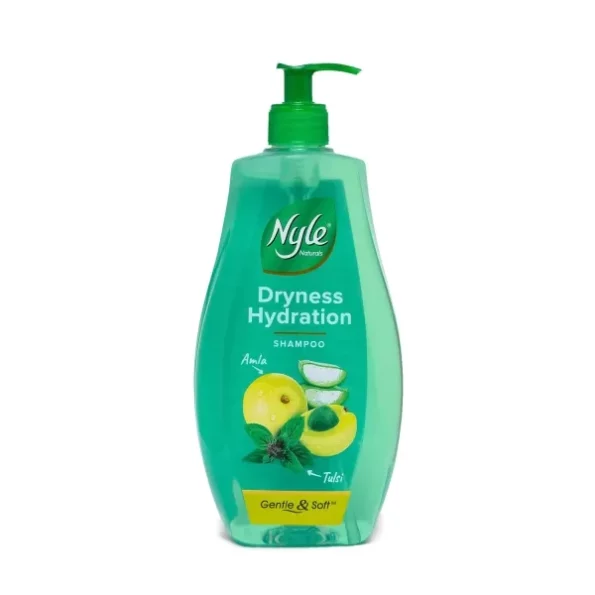 Nyle Naturals Dryness Hydration Shampoo, with Tulsi, Amla and Aloe Vera, Gentle & Soft Shampoo, pH Balanced and Paraben Free, For Men & Women, 400ml, Herbkart8t751VT-rISxyL.webp, Herbkart8t751VT