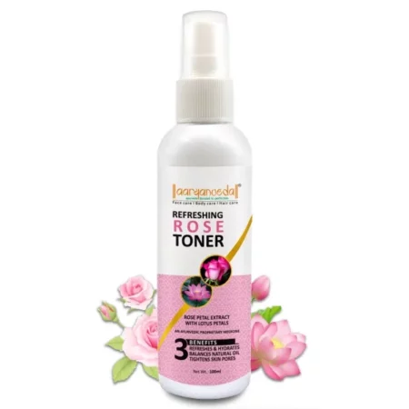 Aryanveda Rose Toner Spray for face With Rose Extract, Lotus For Face hydration, Oil Control & Cleans Pores, For Men And Women - 100ml
