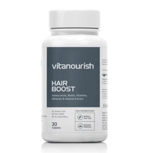 Vitanourish Hair Boost Tab - 30 Tablets(Pack of 1), For Hairfall control, Men and Women, For Weak, Dull and Brittle Hair, Amino Acids, Vitamins, Minerals & Natural Extracts, Herbkart8t751QjdE2ggpL.webp, Herbkart8t751QjdE2ggpL