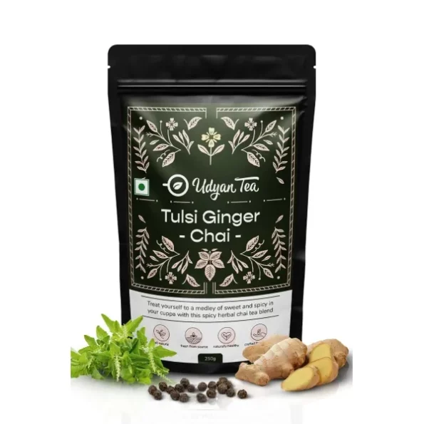 Udyan Tea Tulsi Ginger Chai Tea - 250g, Herbkart8t771BLOJQ6c5L.webp, Herbkart8t771BLOJQ6c5L