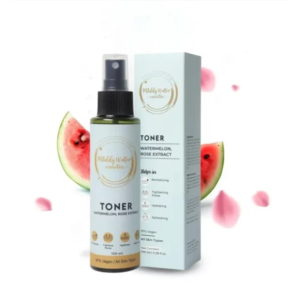 Muddy Water Alcohol Free Face Toner For Men & Women - 100ml, pH Balancing Formula with Watermelon and Rose Extracts - Helps In Tightens Pores, Hydrates, and Refreshes - Toner For all Skin Types, Herbkart8t7612mRbNiErL.webp, Herbkart8t7612mRbNiErL