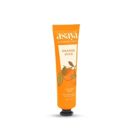 Asaya Orange Spice Hand Cream for Women & Men | Softens Dry, Rough Hands | Reduces Pigmentation | Alpha Arbutin, Mango Butter & Vit E | All Skin Types | Phthalate & Sulphate free | 30g