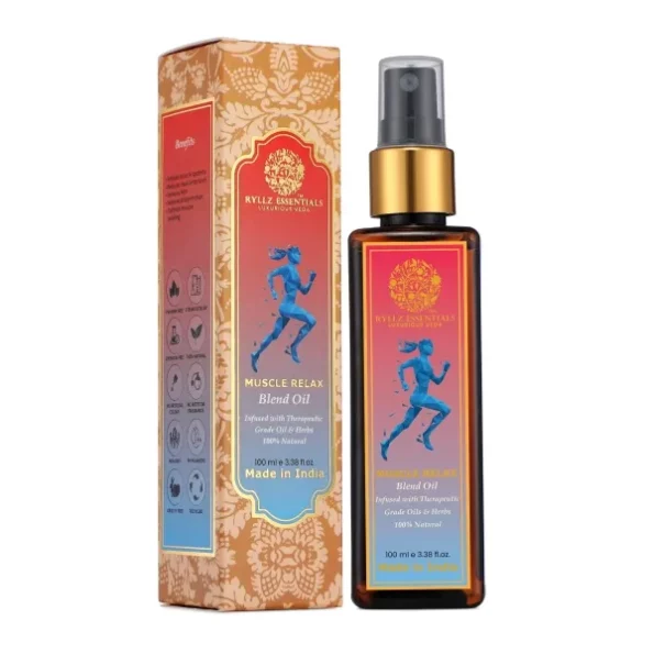 RYLLZ ESSENTIALS Muscle Relax Essential Oil Blend | 100% Pure & Natural | Steam Distilled (100ml), Herbkart8t781sV7i-cqsL.webp, Herbkart8t781sV7i cqsL