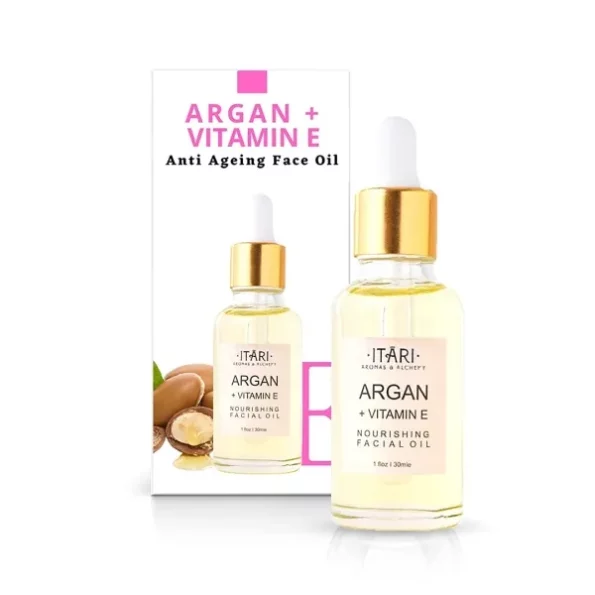 Itari Golden Glow Facial Nourishing Oil | Blend of 5+ Natural Oils with Argan, Vitamin E (25%), Avocado, Jojoba Oil etc. | 100% Natural NO Fragrances (10ML), Herbkart8t751t7I3RxlMS.webp,
