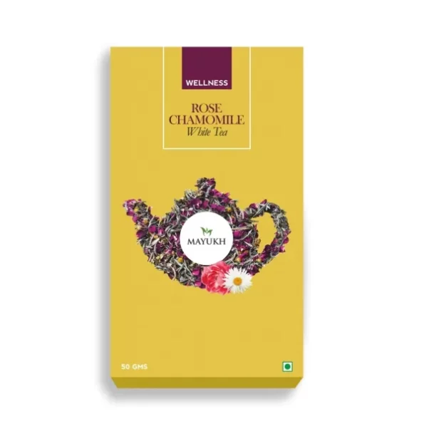 Mayukh - Rose Chamomile White Tea, Loose leaf tea, 50 GMS - 20 Cups, Herbkart8t771CMaZBAZ7L.webp, Herbkart8t771CMaZBAZ7L