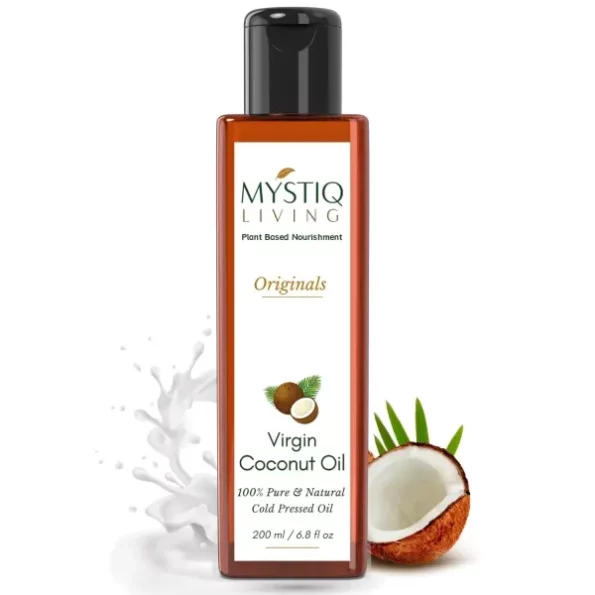 Mystiq Living Virgin Coconut Oil (From Coconut Milk) - 200 ML, Herbkart8t761MBWdw4ZHL.webp, Herbkart8t761MBWdw4ZHL