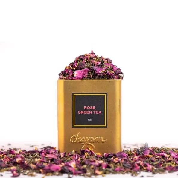 CHAYAM Rose Green Tea, 50g available on Herbkart