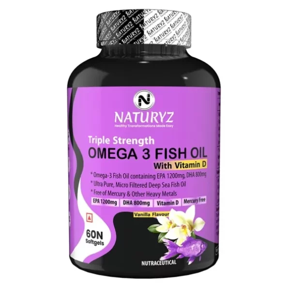 Naturyz Vanilla Flavoured Triple Strength 2500mg Fish Oil with Vitamin D3 - 60 Capsules, Herbkart8t761fDeEkFrzL.webp, Herbkart8t761fDeEkFrzL