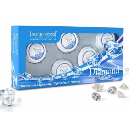 Aryanveda Diamond Facial Kit For Instant Lightening, Tightening & Glowing Skin, Beautiful Skin For Men & Women - 210gram