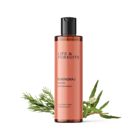 Life & Pursuits Bhringraj Hair Growth Oil 200 ml, Natural Ayurveda Scalp Therapy For Men & Women| Rosemary, Amla, Hibiscus, Tea Tree & Coconut| Reduces Itchiness & Dryness| Nourishes Damaged Hair