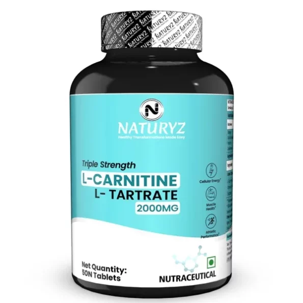 Naturyz Triple Strength L-Carnitine L-Tartrate 2000MG Cutting Supplement - 50 Tablets, Herbkart8t7616q6nKRumL.webp, Herbkart8t7616q6nKRumL