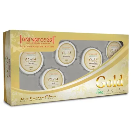Aryanveda Radiant Gold Facial Kit For Golden Glow, Bright & glowing skin With Pure Gold Particles & Rose With 5 Easy Steps, Beautiful Skin for Men and Women- 210g