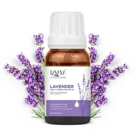 Lavaya® Lavender Essential Oil - 100% Pure & Natural, Undiluted for Relaxing Sleep, Healthy Skin, and Hair Growth | Ecocert Certified Organic | Aromatherapy & Skin Care Oil (15ml)