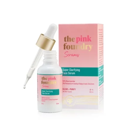 The Pink Foundry 12% Niacinamide Serum | Evens Skin Texture, Controls Excess Oil & Refines Pores | Lightweight & Non-Sticky | Super Clarifying Serum | All Skin Types | Dermatologically Tested | 30ml