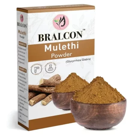 BRALCON Organic Mulethi Powder -100g | Yashimadhu | Liquorice Powder | 100% Natural Glycyrrhiza glabra |Skin Whitening | Hair & Skin Care