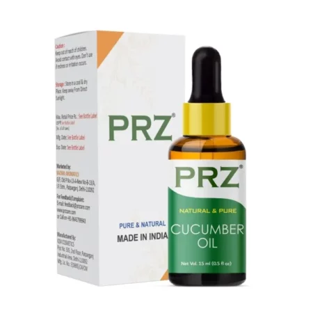 PRZ Cucumber Seed Cold Pressed Carrier Oil - Pure Natural & Therapeutic Grade Oil for Aromatherapy Body Massage, Skin Care & Hair Care, 15 ml